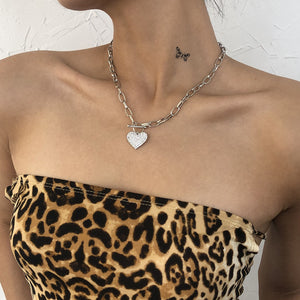 Punk Metal Chain Single Layer Necklace