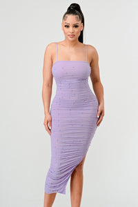 Yalinee Long Mesh Dress (Lavender)