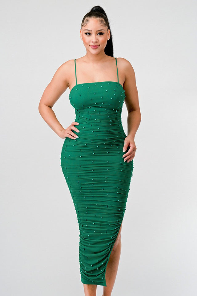 Yalinee Long Mesh Dress (Green)