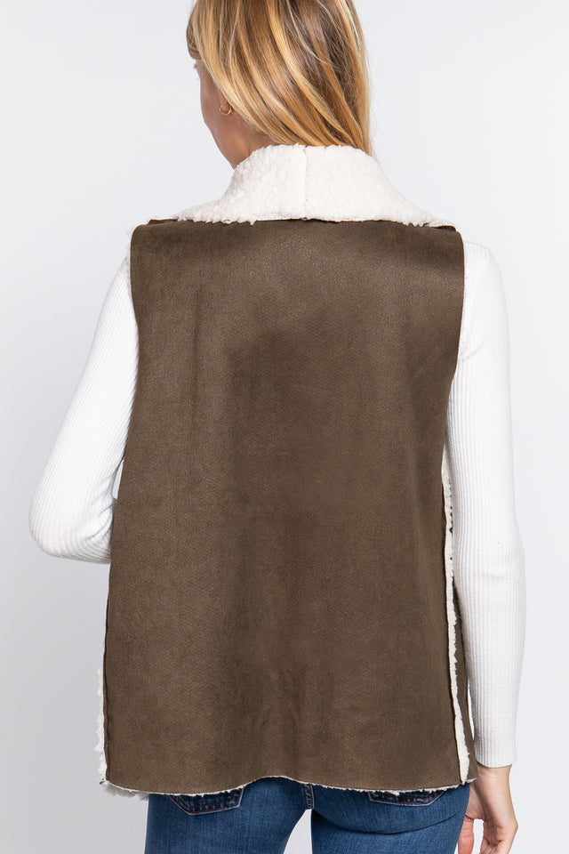 Mila Cozy Vest (Olive)