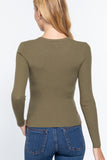 Alice Long Sleeve Top (Olive)
