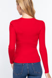 Alice Long Sleeve Top (Red)