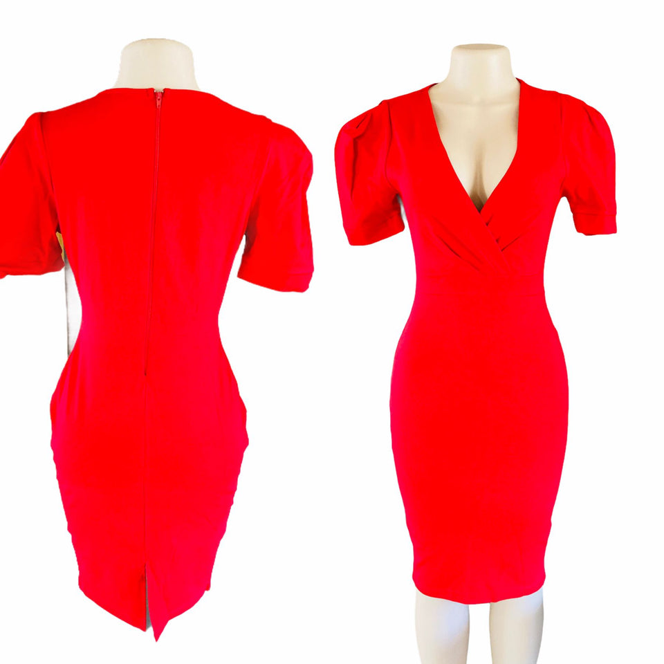 Oralia Midi Dress (Red)