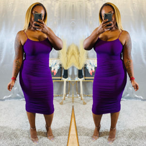 Hevesy Midi Dress (Purple)